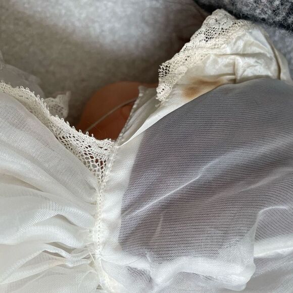 Vintage Antique EM&S Doll Bride Christening Open Close Eye 17” - Picture 14 of 16